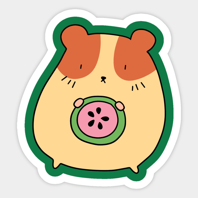 Watermelon Hamster Sticker by saradaboru